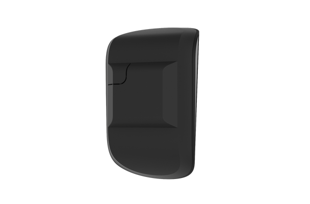 Rear view of Ajax MotionProtect black indoor sensor, featuring 88.5° viewing angle and tamper protection.