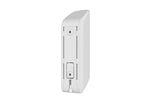 Rear view of Ajax MotionProtect Curtain indoor motion detector with IP54 protection
