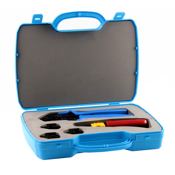 Hills Antenna BG85420 Communications Installer\'s Tool Kit box opened with products