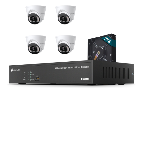 TP-Link KIT-TPL4CH8MP 4-Channel NVR Kit with Four 8MP Cameras & 2TB HDD