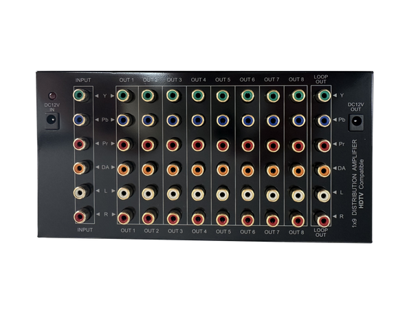 PRO2 HDTV distribution amplifier 1 IN x 9 OUT front view