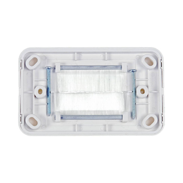 Hills Antenna Flat Media Style White Wallplate Rear View