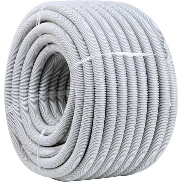 50m roll of Hills Antenna Corrugated Cable Conduit – UV-rated PVC, 25mm