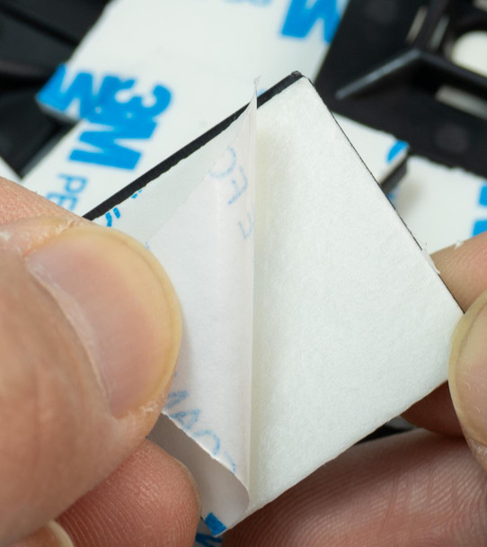 Self Adhesive Cable Tie Mount back view with 3M adhesive tape peeled off