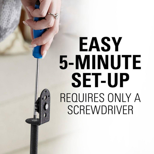 Sanus Adjustable Speaker showing easy five minute setup with only screwdriver