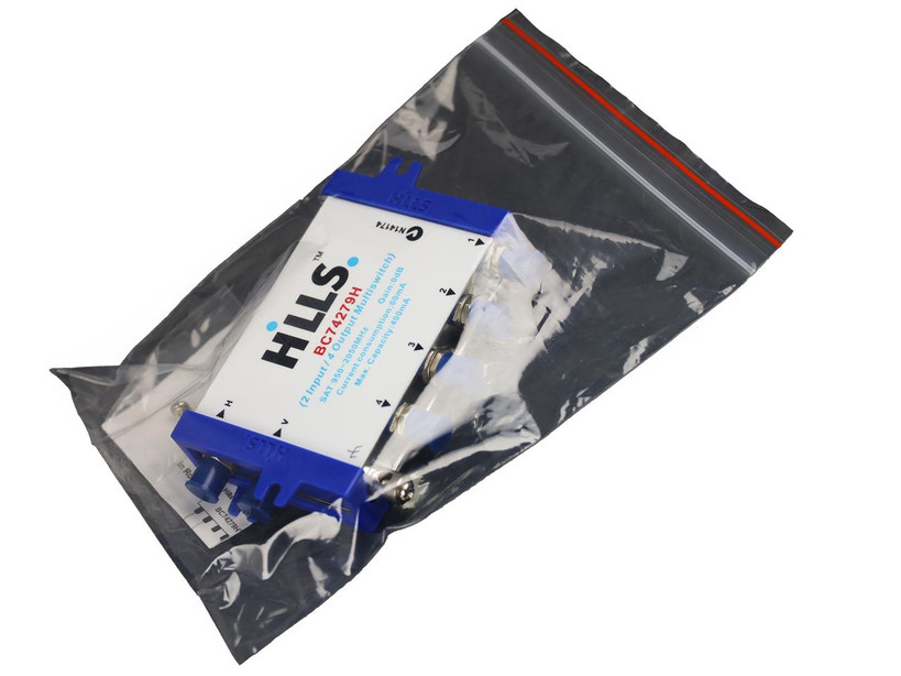 Hills Antenna BC74279H 2 in 4 out satellite multiswitch Foxtel approved in poly bag