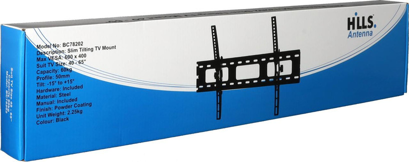 Hills Antenna BC78202 mounting hardware and user manual in display box