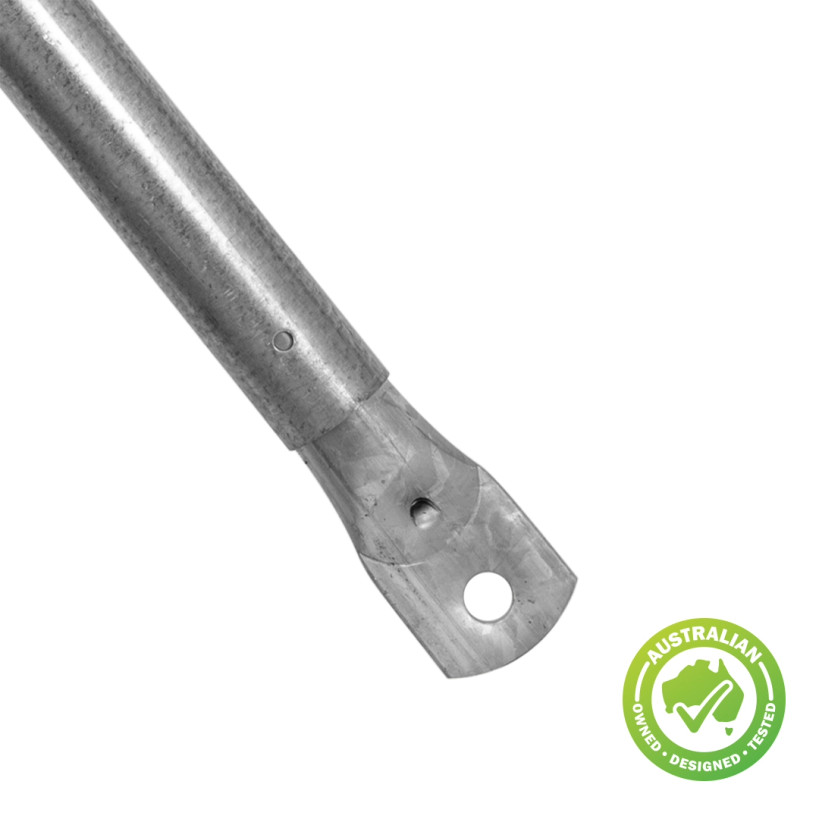 Closeup of Hills Antenna FB607070 850 mm adjustable telescopic stay bar mounting holes