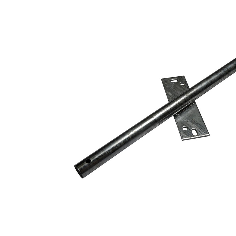 Close-up of mounting holes in 1.8m left hand rafter bracket for timber tile roof antenna installations