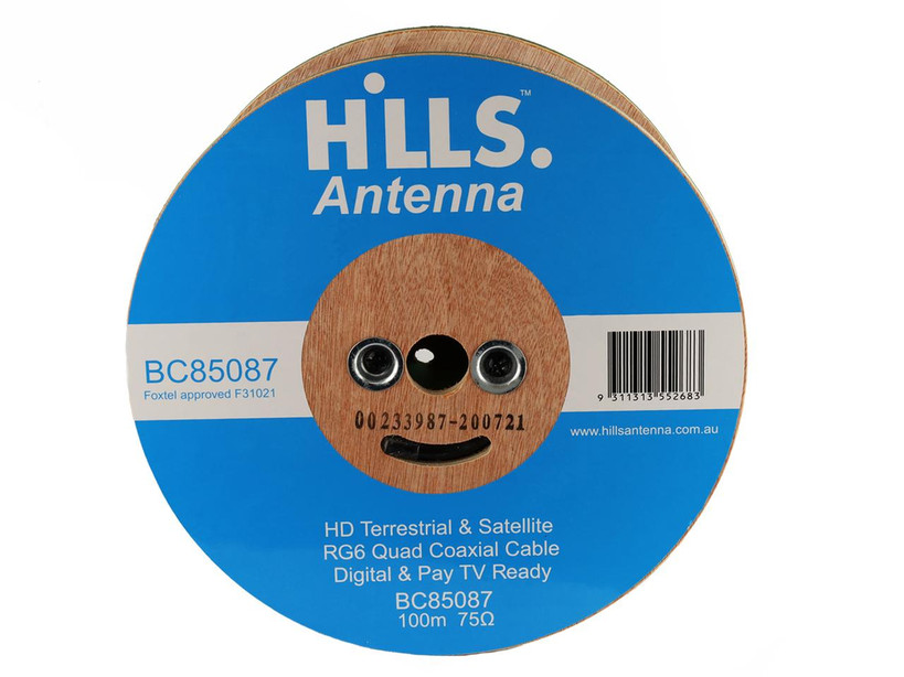 Australia's best 100 m Hills Antenna RG6 reel ready for antenna install