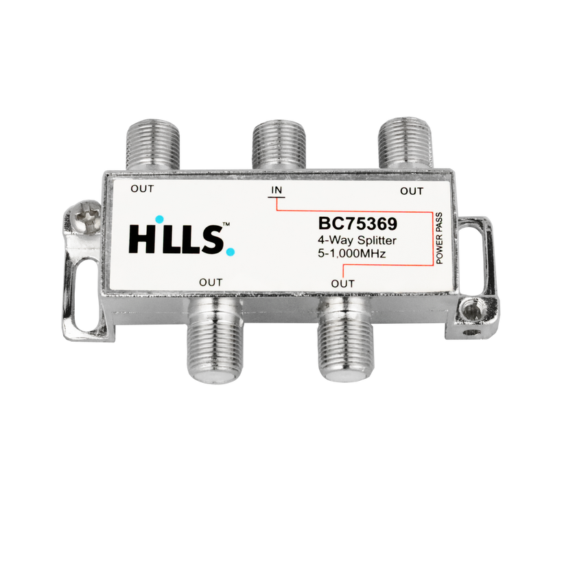 Hills BC75369 4-way power pass splitter for feeding four Foxtel iQ boxes