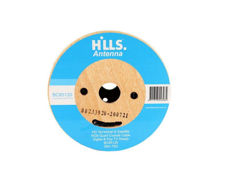 Compact Hills Antenna 30 m quad shield coaxial cable ready for repairs