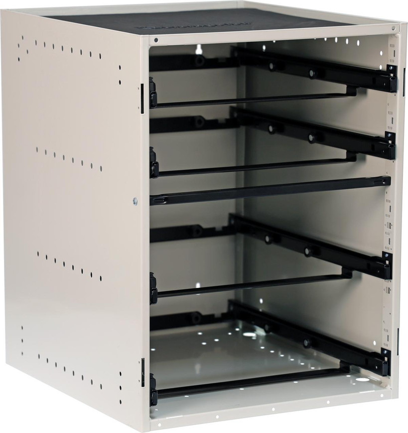 Cabinet holds 2 Large + 2 Small Cases