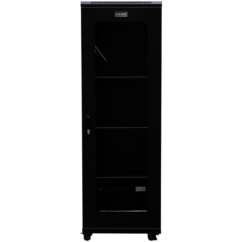 Toughened glass door closed on Datatek 37U rack