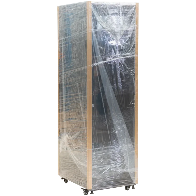 Wrapped Packaging view of Datatek 24A42R68FPS 42U 800mm Deep Cabinet for safe transport and delivery