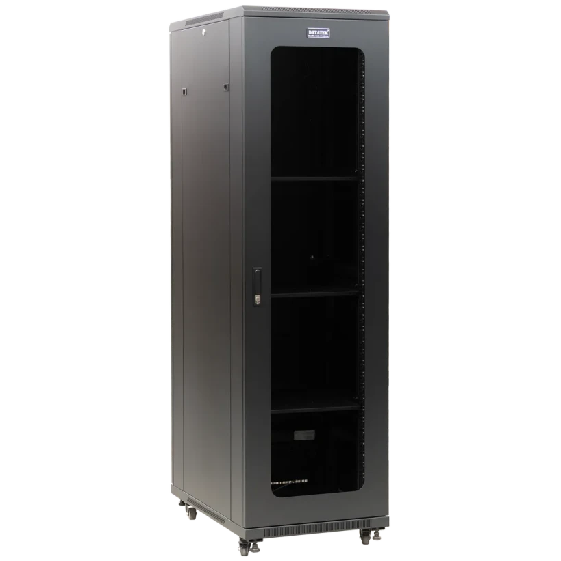 Front angle view of Datatek 24A42R68FPS 42U 800mm Deep Cabinet