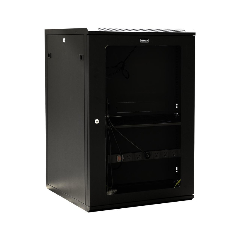 Datatek 18U 600mm deep wall mount cabinet fully loaded Australia