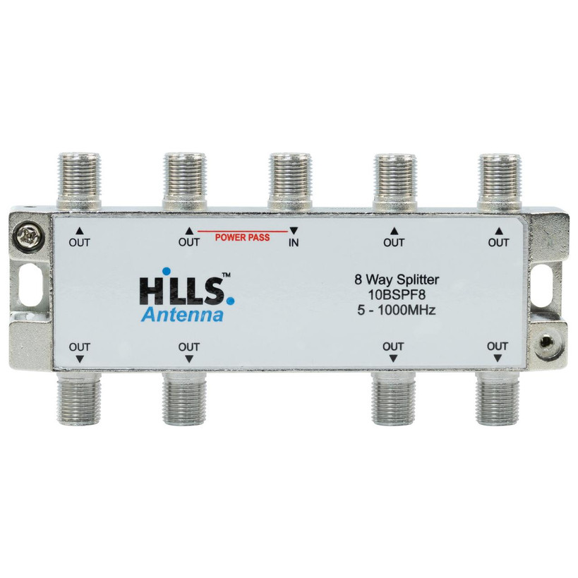 Hills Antenna 8-Way F-Type Splitter 10BSPF8 for spreading antenna feed to eight TV areas