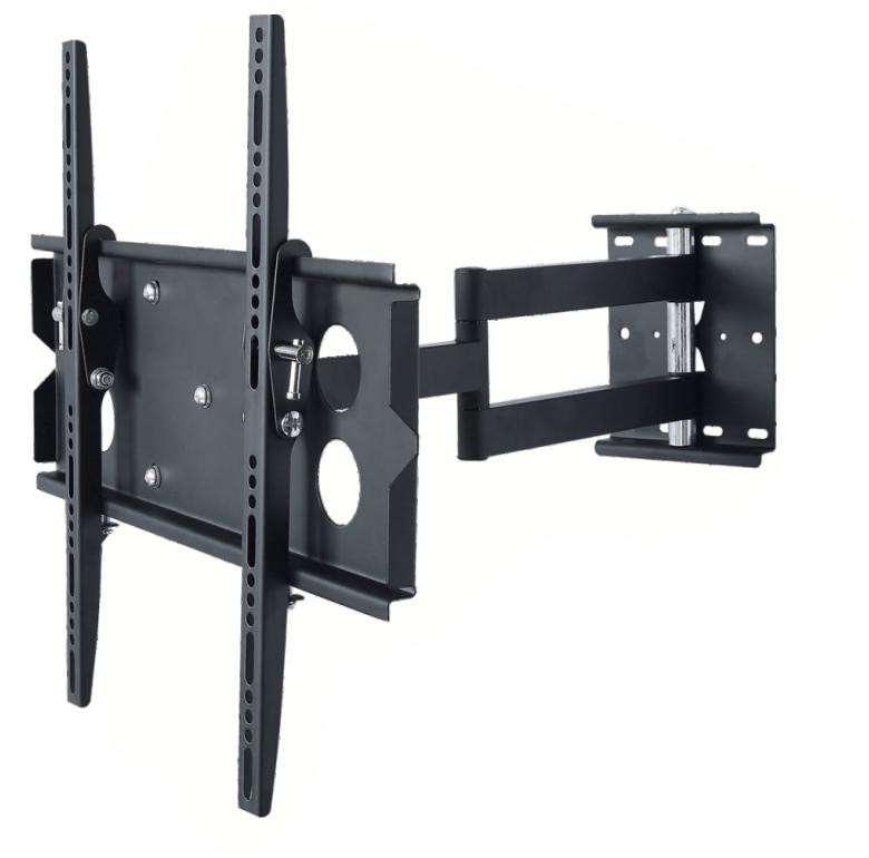 Digitek 32-47" tilt swivel reach TV wall bracket in black powder-coated steel, extended 622mm with full-motion adjustments for universal LCD mounting