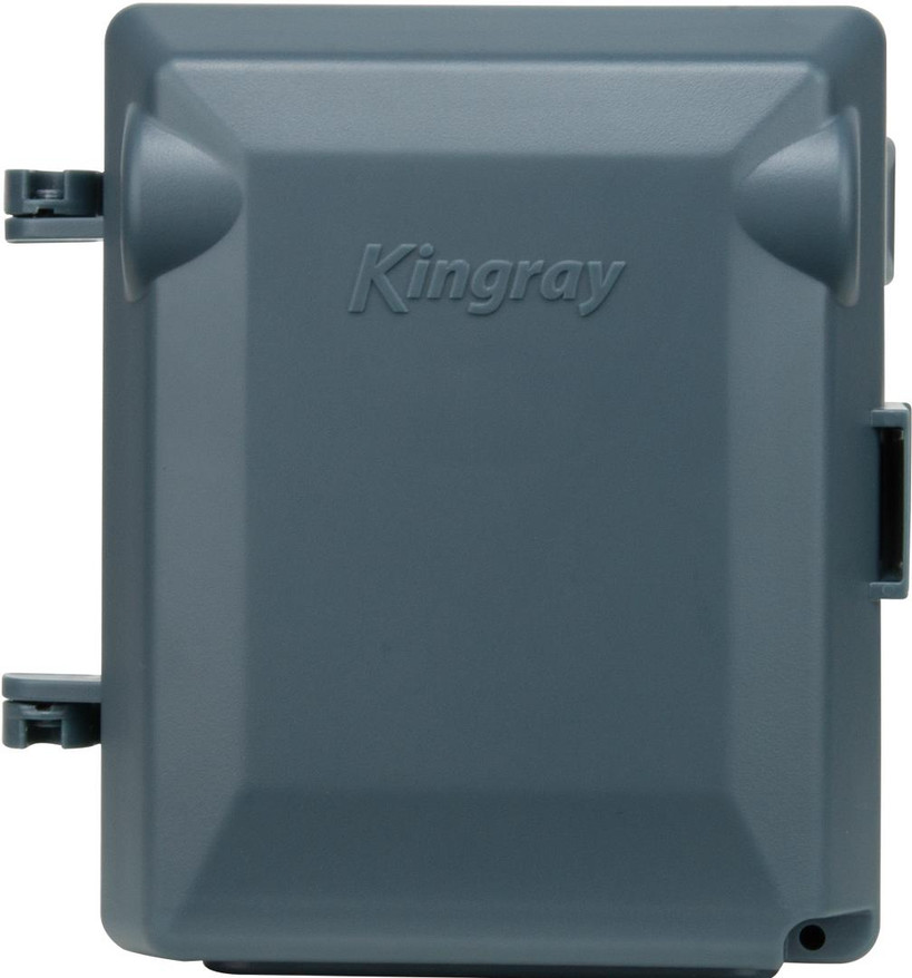 Kingray MHB001 weatherproof masthead housing with F-Type compatibility, compact enclosure for outdoor TV filters and splitters