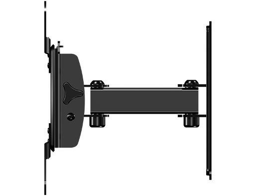 Side view of Secura QSF207-B2 Full-Motion TV Wall Mount for 40\" TVs showing 7.59 inches extended