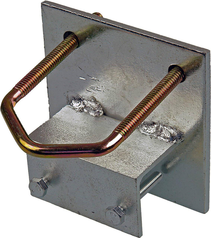Guyed mast base fixture with hot-dip galvanised finish