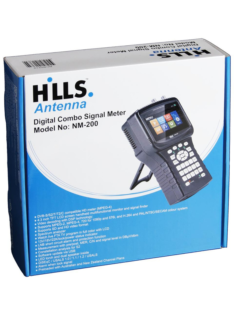 Display Box of Hills Antenna NM-200 professional satellite and TV installation meter