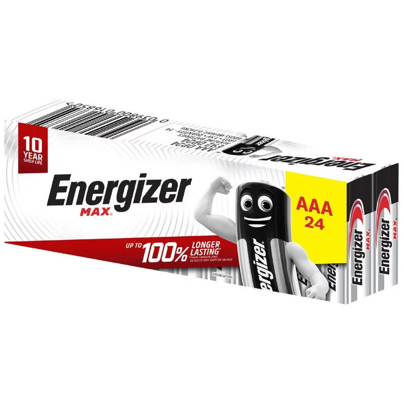 ENERGIZER® Max E92 AAA Alkaline Battery 24 Pack box