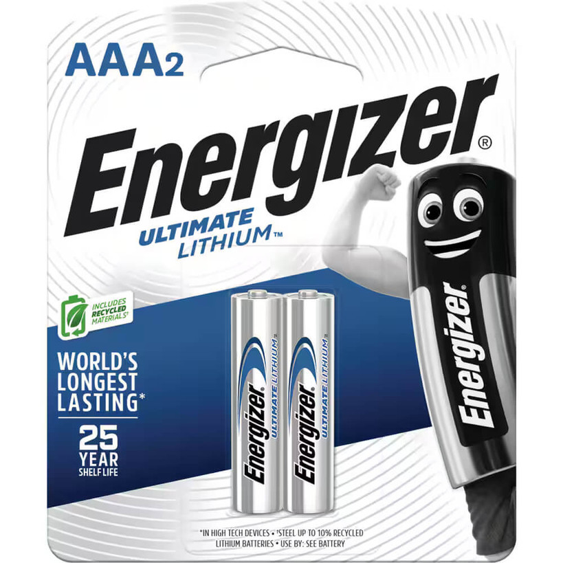 2-Pack of ENERGIZER L92BP2T ULTIMATE LITHIUM AAA Batteries