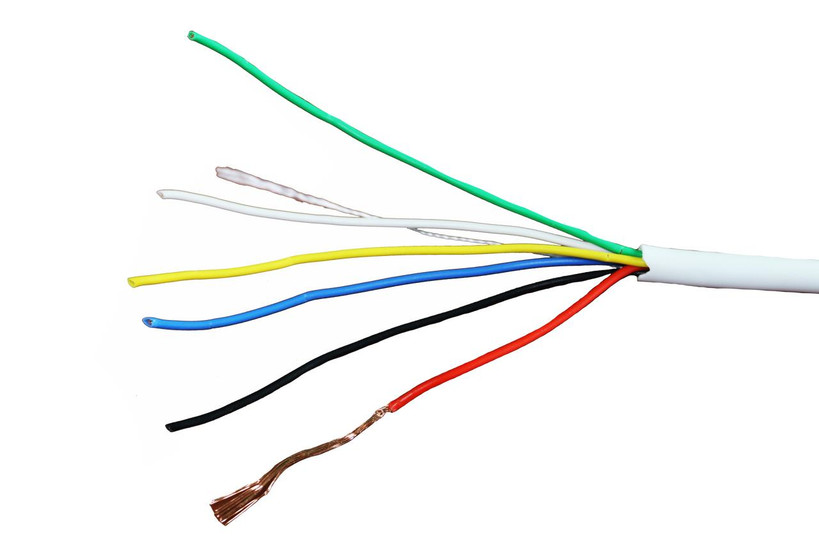 Flexible Digitek 14 strand bare copper security cable pulled from display box