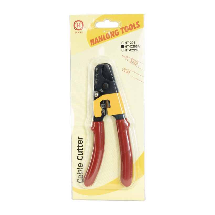 Hanglong Tools HT-C206A coax and data cable cutter with blade guard in packaging