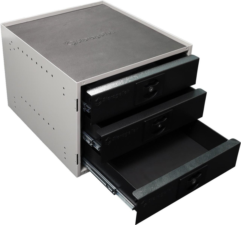 Black modular StorageTek storage cabinet 3 drawers