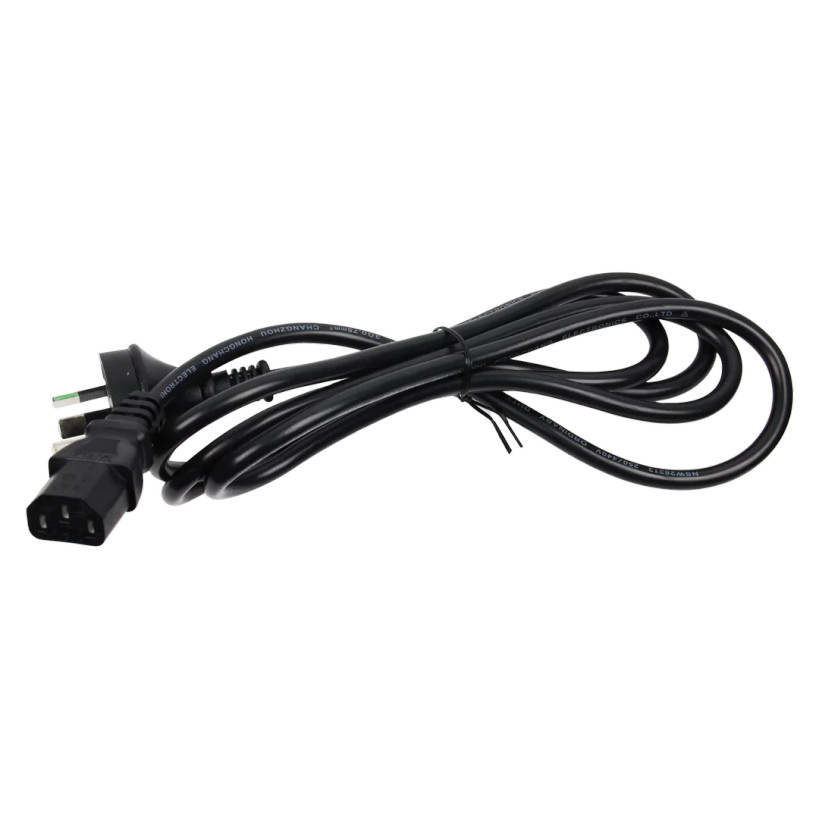 Safe 1.8m IEC power lead for home or office electronics