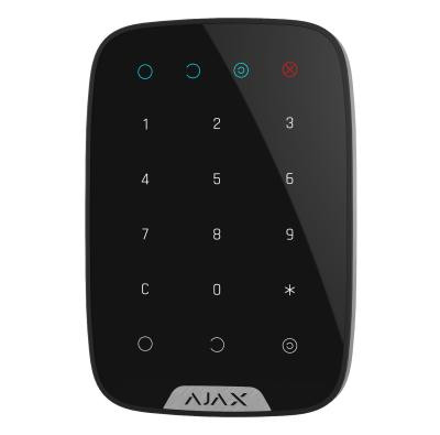 Black Ajax 2-Way Wireless Touch KeyPad with panic button and 200 passcode support for Ajax security systems