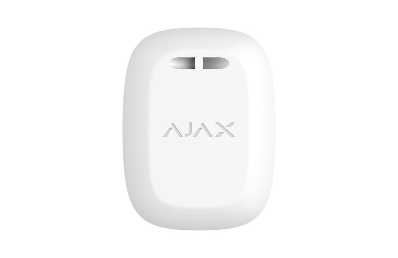 Ajax Button white smart button triggering silent medical help alarm via Jeweller protocol