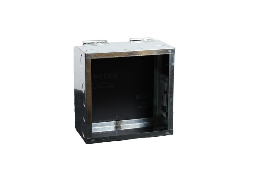 Interior of Digitek 27MR1212U-6 with AS1795/IEC60893 undrilled insulating panel, ideal for custom electrical wiring setups