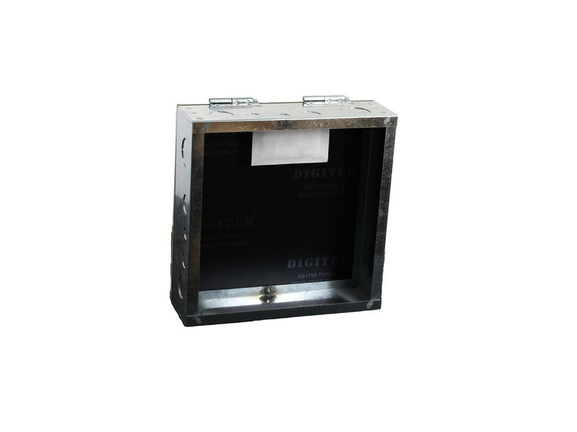 Interior of Digitek 27MR1414U-4 with AS1795/IEC60893 undrilled insulating panel, ideal for custom electrical wiring setups