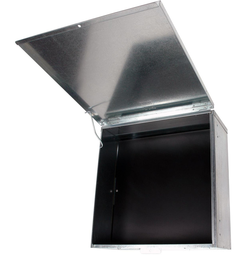 Interior of Digitek 27MB2424UA meter box with pre-installed undrilled insulating panel and 12-pole loom box for secure electrical setups