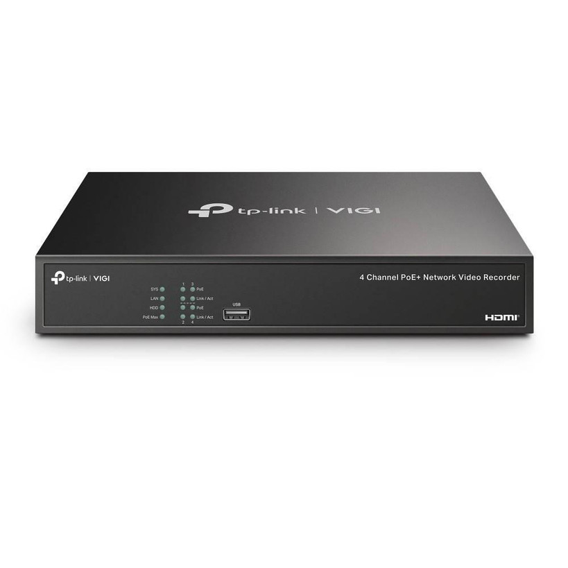 TP-Link 28VIGI-NVR1004H VIGI 4-Channel NVR with PoE front view
