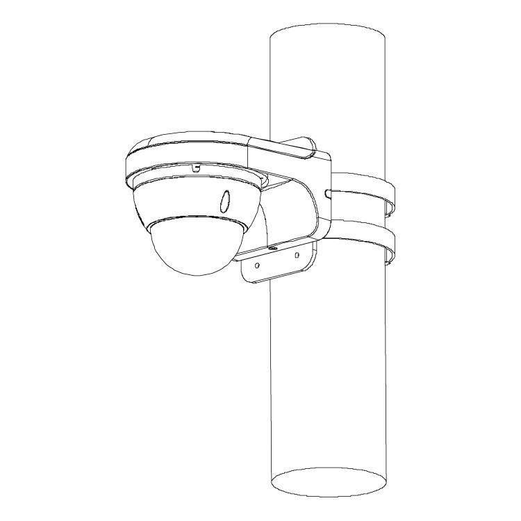 VIP Vision 2.0MP 24/7 Colour Fixed Dome Camera Pole Mounted