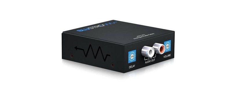 Blustream AD11AU front view showing audio input and output