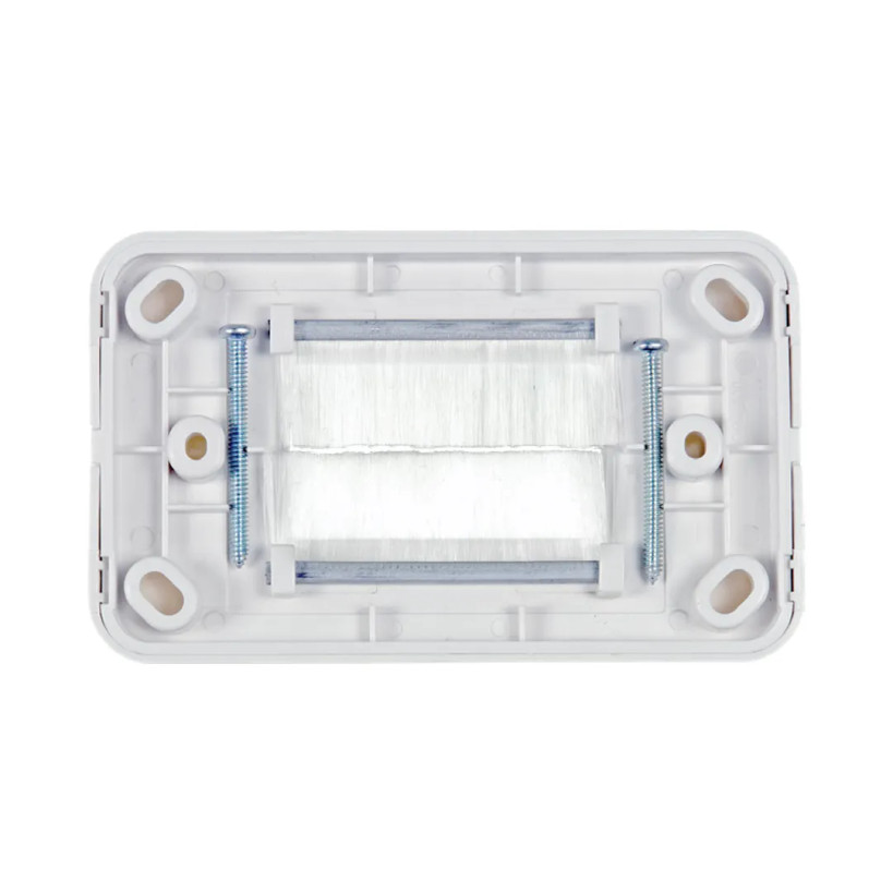 Hills Antenna Flat Media Style White Wallplate Rear View