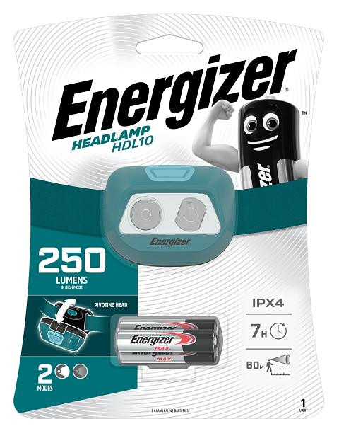 Packaging of ENERGIZER HEADLAMP HDL10 with 250 Lumens