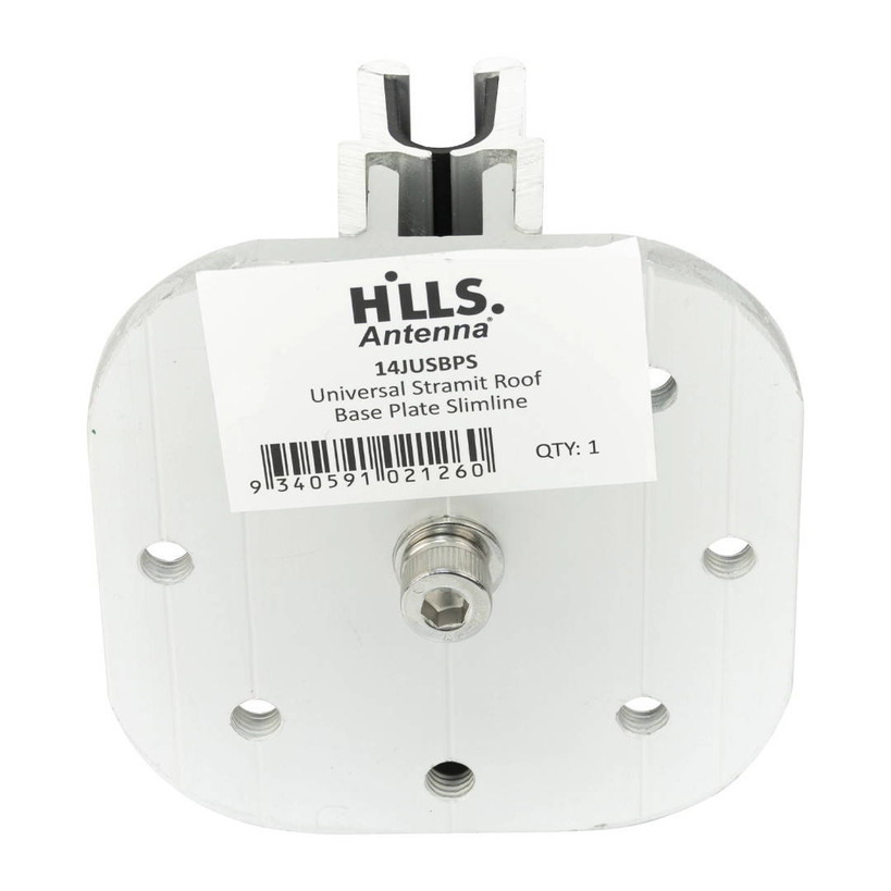 High-quality Slimline anodised silver base plate with M8 Allen bolts