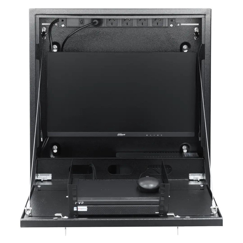 Datatek 24SECCAB-BLK CCTV System Security Cabinet Setup