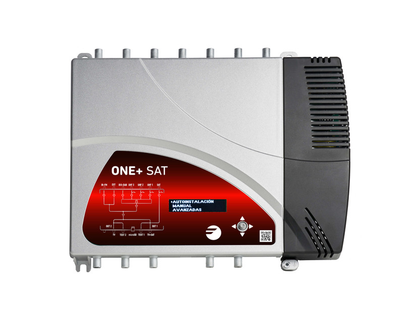 Ikusi by Fagor ONE+SAT Programmable Digital Amplifier showing satellite connectors