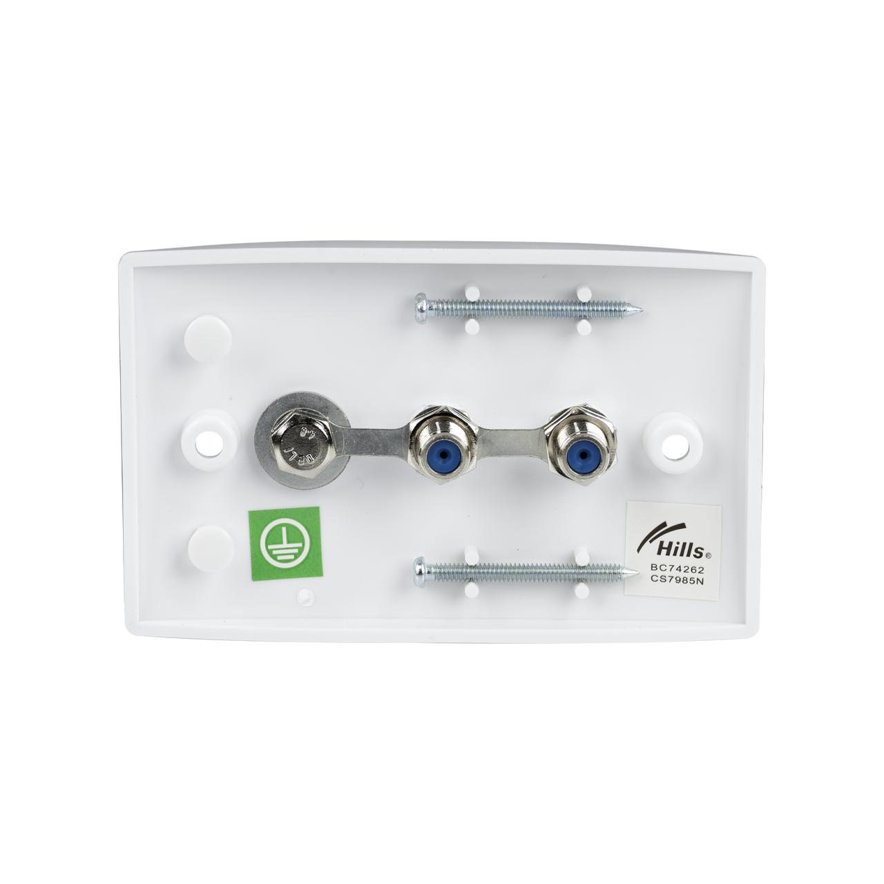 F-Type high return loss grounding plate for Foxtel installations Rear View