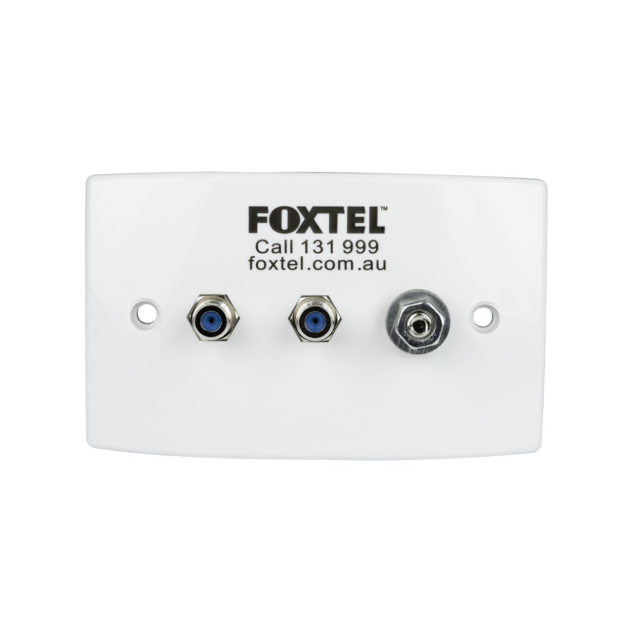 F-Type high return loss grounding plate for Foxtel installations Front View