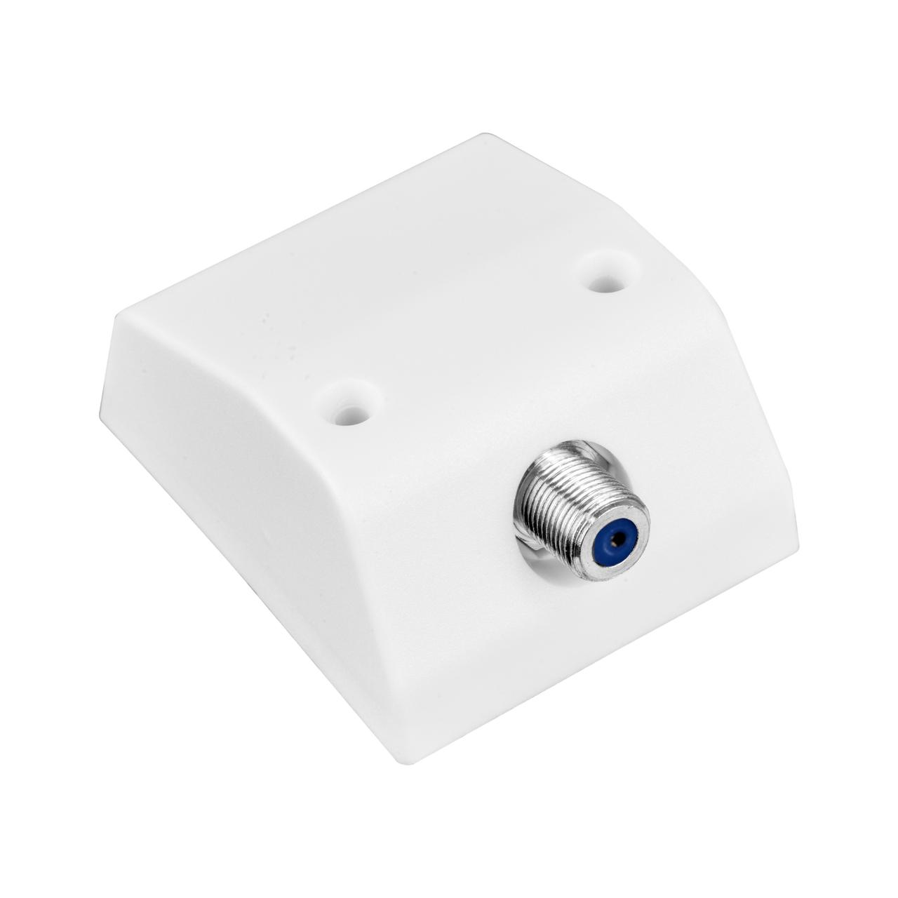 Hills Antenna BC86921HR white single F-Type skirting outlet plate front view