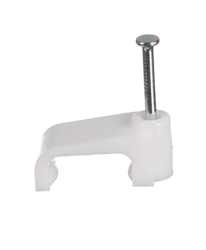 Hills Antenna BC75752 white cable clip with nail for RG6/59 coaxial cables